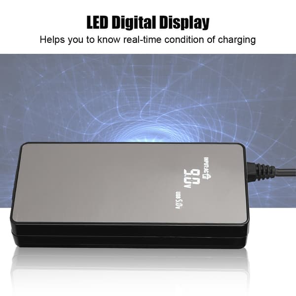 100W strømadapter LED digitalt display strømadapter for nettbrett/bærbar PC-lading