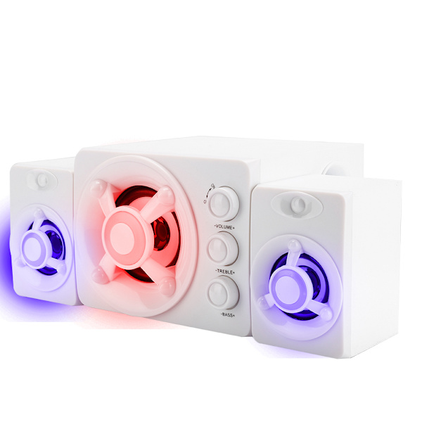 SADA D-208 Desktop Computer Soundbox Multimedia Hjemmehøjttaler Hvid