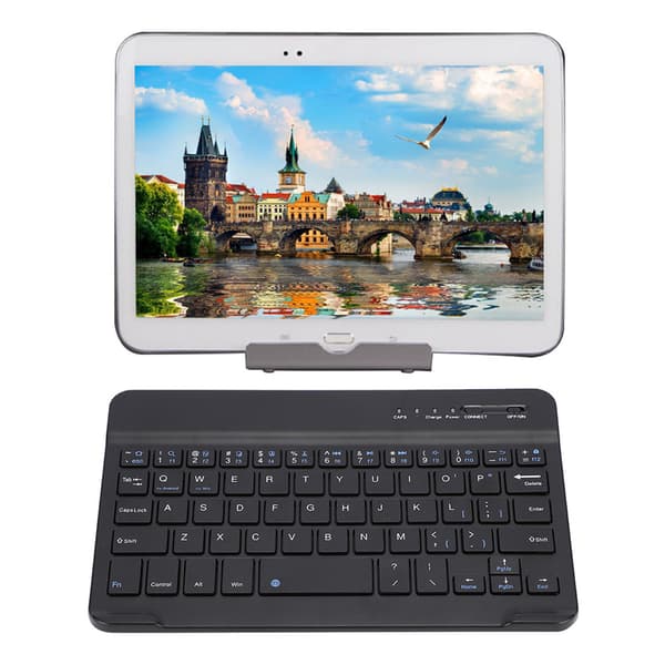 Slank og let trådløst Bluetooth-tastatur til Android, iOS og WIN, sort