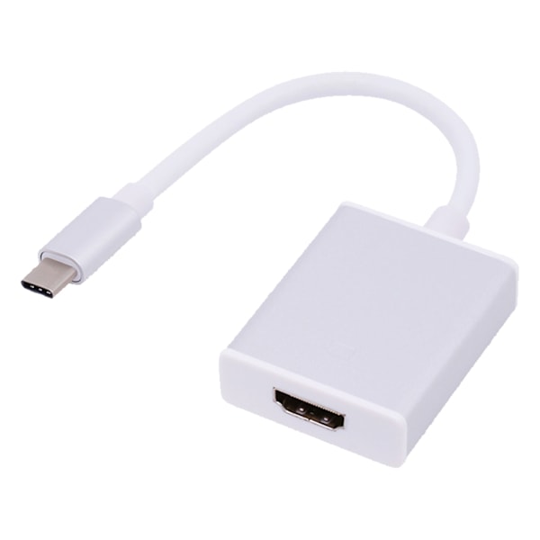 Type C til HD Multimedia Interface Adapter Støtte 4K 10GBit Begge Sider Satt Inn Plug and Play USB C til HD Adapter Sølv
