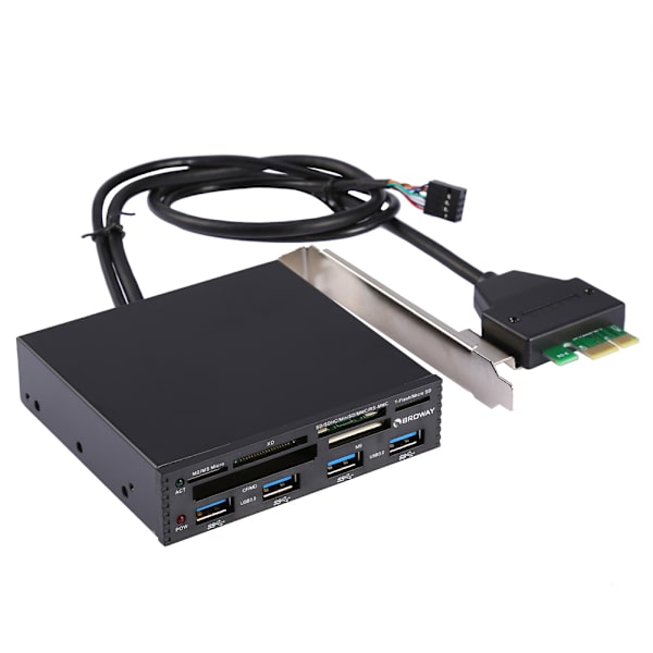 3,5\" Frontpanel PCI-E til USB 3.0 4 Port SD TF Kortlæser   USB 3.0 driver-cd