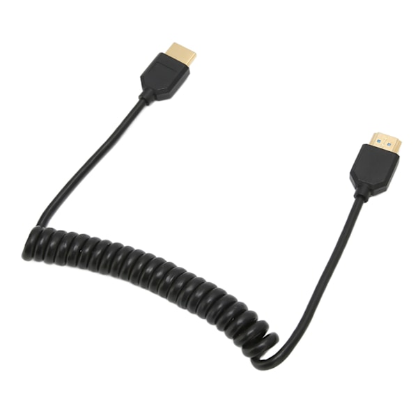 Hög hastighet HD Multimedia Interface fjäderkabel 8K 60Hz Plug and Play Hög hastighet HD Multimedia Interface spiralformad kabel