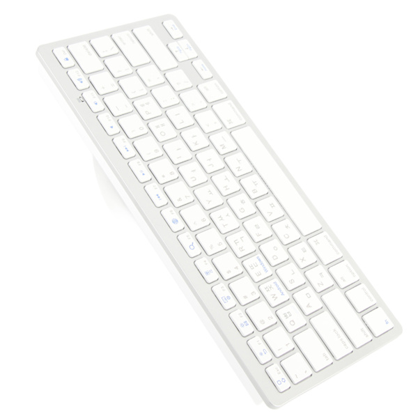 Trådløst tastatur Mini 78 taster Ultra tynt bærbart hvitt datamaskintastatur for Android for OS X for IOS for WindowsKorean