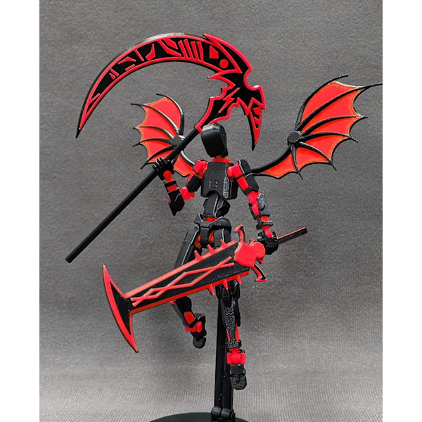 Koottu T13 Action Figure -setti, keräilijöille pöytäkoristeeksi, punainen