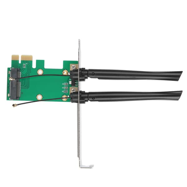Mini PCIE til PCIE Adapterkort Trådløs Wifi Desktop Computer Netværkskonverter (2DB Antenne)