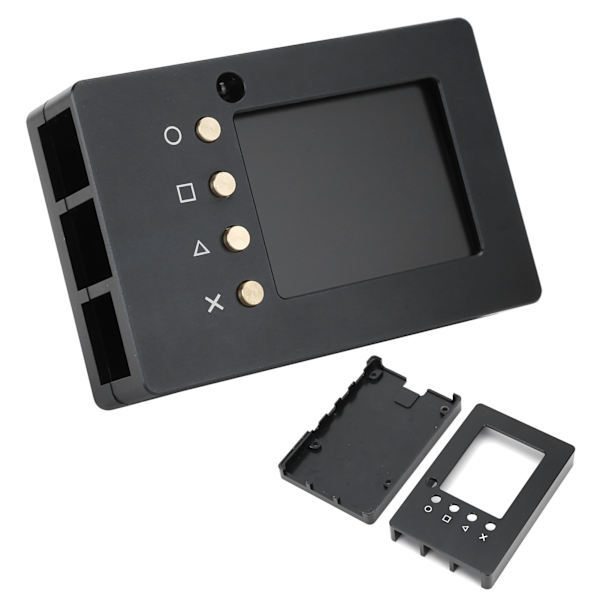 Alumiiniseoskuori Raspberry Pi 4B/3B/2B+/A + 2,4 tuuman 320x240 TFT LCD -näyttö tietokoneen virtalähde