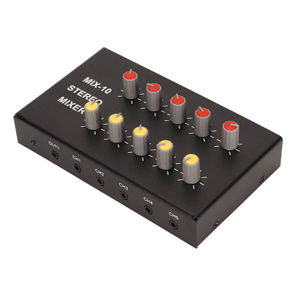Stereo Mixer Professionel 2 Indgange 10 Udgang 3,5 mm Interface Digital Lydmikserkonsol til Optagelse Live Streaming