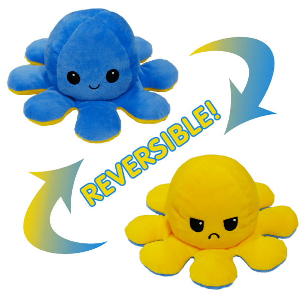 Det vendbare blæksprutte-plys-legetøj udtrykker dit humør uden et ord!