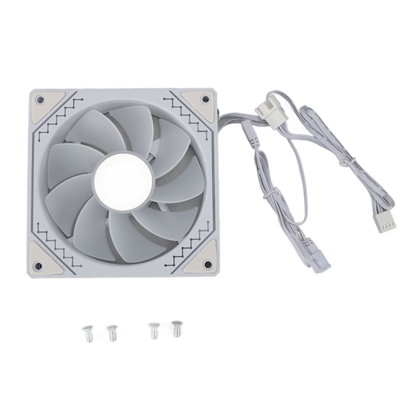 120mm chassifläkt ARGB chassifläkt 5V 3-stifts ARGB LED kylfläkt för CPU-kylare CPU vattenkylare dator omvänd blad vit