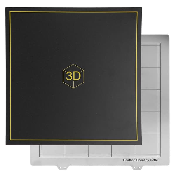300*300mm Varmt Seng Stålplade (Sølv) + Platform Magnetisk Mærkat (Sort) 3D Printer Tilbehør