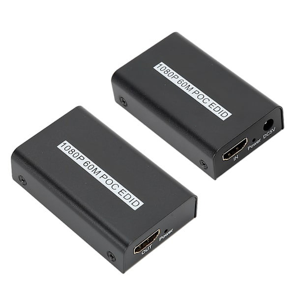 60M HD Multimedia Interface Enkeltkabel Extender HDMI Nettverksoverføring 1080P EDIDUK Plugg