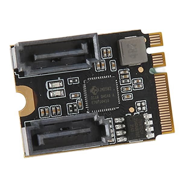 M.2 til 2 Port SATA3.0 6Gbps JMB582 Chip M.2 til 2 Port SATA3.0 Udvidelseskort til Computer til Windows