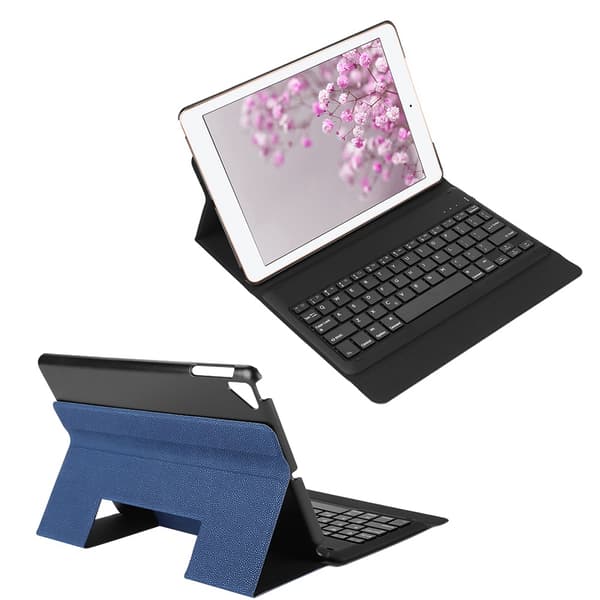 Bluetooth Tablet PC Trådløst Folio Etui Tastatur Til Apple iPad Pro 9.7-tommer (Blå)