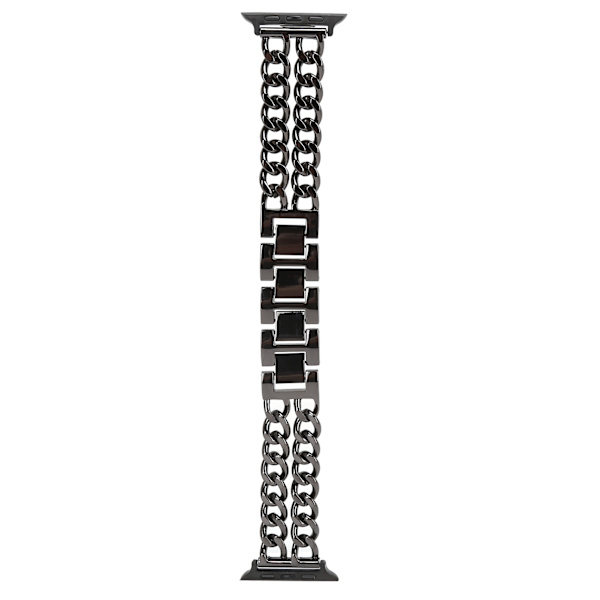 Metal Watch Band Sort Cowboy Style Udskiftningsrem Armbåndskæder til IOS Watch38mm/40mm