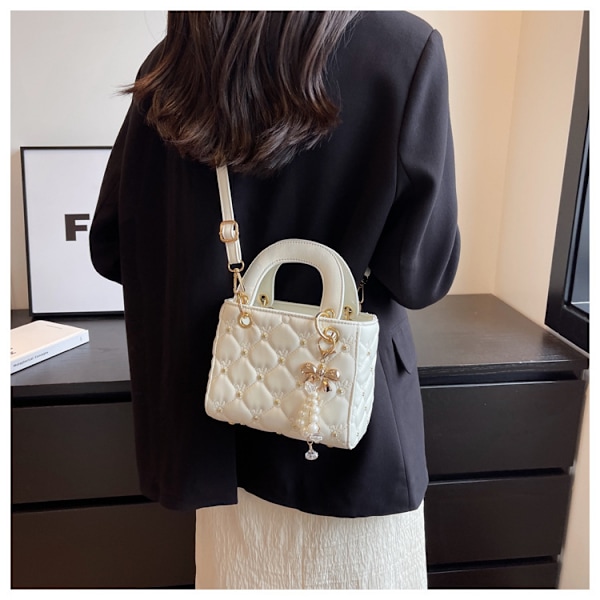 Diamantbroderi linje lille taske mode skuldertaske crossbody taske udenlandsk håndholdt lille firkantet taske