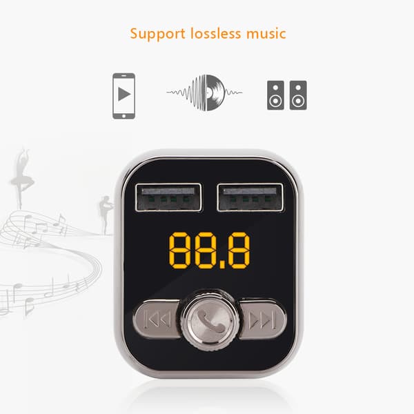 Bil FM-sender Bluetooth håndfri bilsæt lyd MP3-afspiller