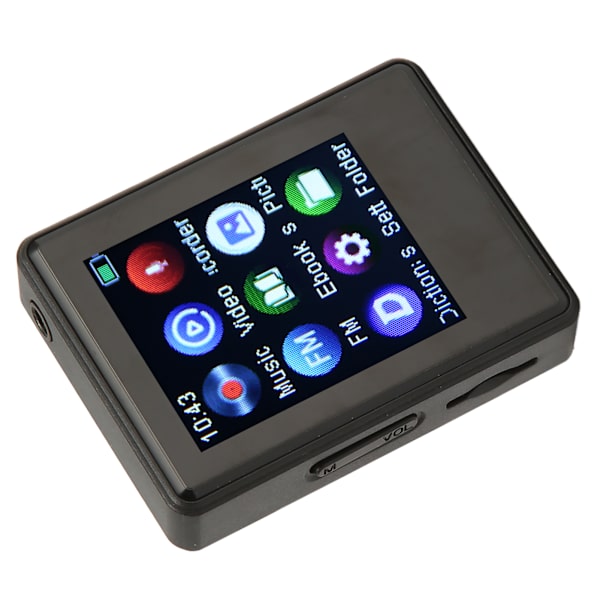 MP3-afspiller HiFi Stereo Sound Bluetooth 5.0 Indbygget højttaler FM-radio Elektrisk bog Alarmur Digital diktafon