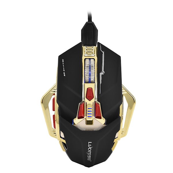 LUOM LM-x6 3200 DPI USB kablet 8 programmerbare knapper Gaming Mouse Mice Sort