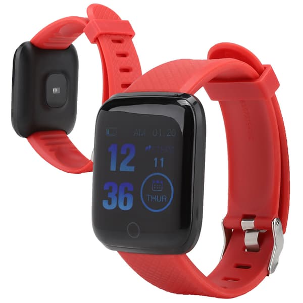 116plus Touch Screen Smart Armbånd Hjertefrekvens 1,3 Tommer Skærm Blodtryk (Rød)