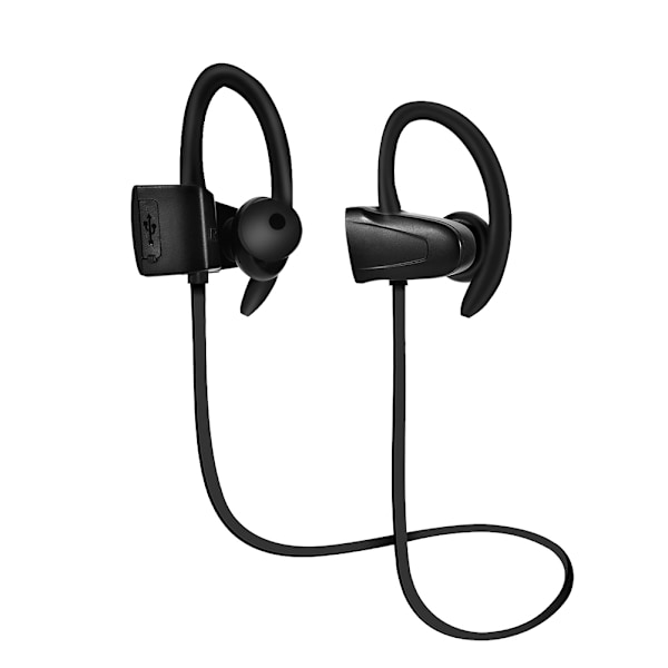 Trådløse sports Bluetooth-hovedtelefoner EAr-krog håndfri øretelefon stereo headset sort