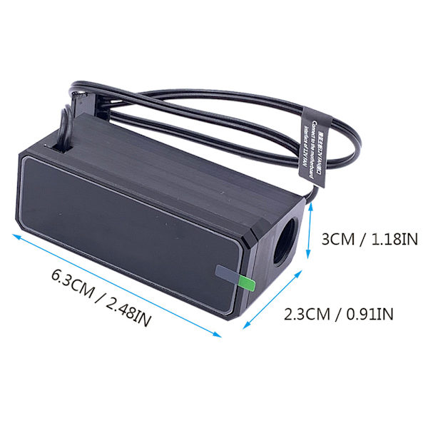 Svart/Sølv G1/4\" Tråd Digital Display OLED Datamaskin Vannkjøling Termometer