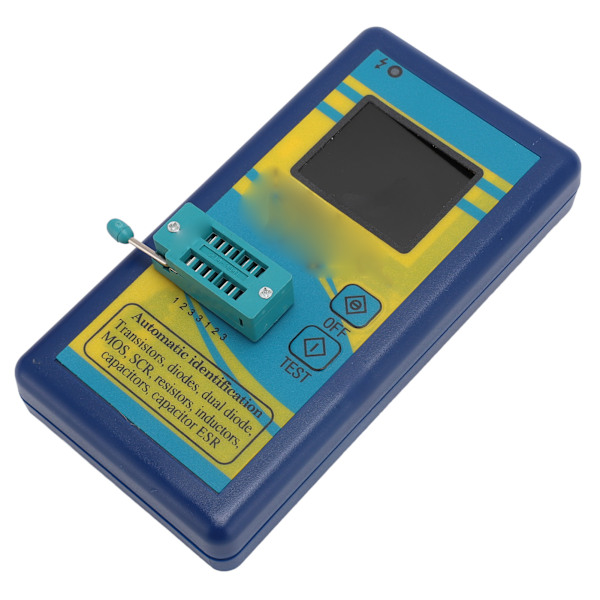 Transistortestare 1,8 tum TFT-färgskärm NPN PNP Automatisk identifiering Mosfet Automatisk testare för testdetektering Blå