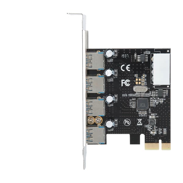 4-Port lavimpedans PCI-E til USB3.0 VL805 Chip Riser-kort til Windows / XP/ Vista / Win7 / Win8