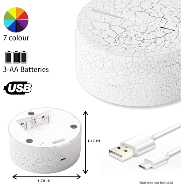 3D LED Nattlampa San Judas Jesus Malverde Jesus Kristus Sprickt Bas 7 Färger USB-kabel Batteri Touch Switch Bäst för Gåvor, Jul, Altar (Jesus