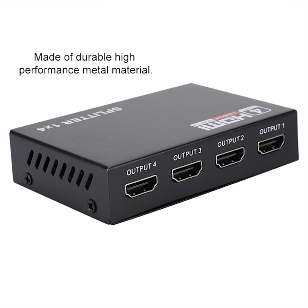 HD Splitter Hub 1 indgang 4 udgang HDMI Crossover Converter HDMI Adapter Converter