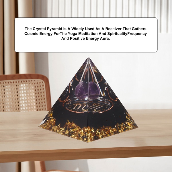 5cm Orgonite-pyramidi positiivisen energian parantamiseen Kristallipyramidi Meditaatio Orgonite-pyramidit Chakra Zodiac Energy Generator Skorpioni Type 4
