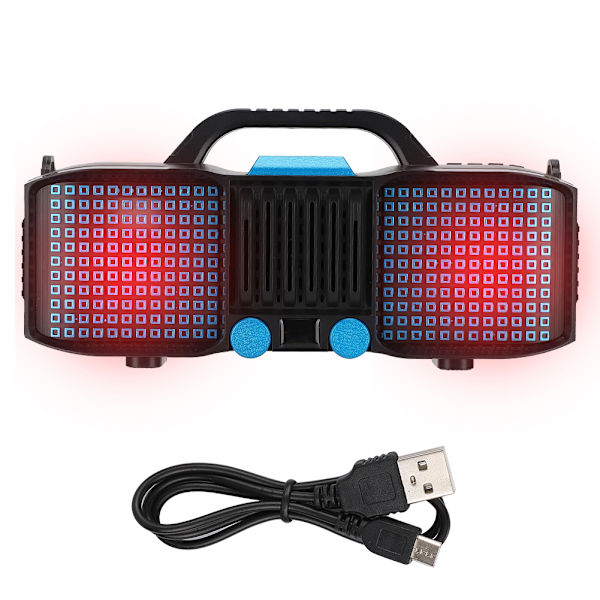 Värikäs LED-kädet vapauttava puhelu USB-lataus FM Bluetooth-kaiutin TF-korttipaikalla