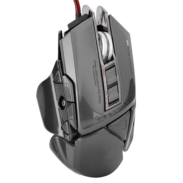 Gaming Mus Wired USB Optisk Mekanisk 7D Programmerbar 4 Farger Lys Datamus Sølv Grå