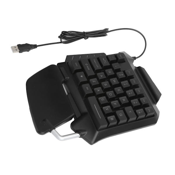 Yksikätisenäppäimistö 35-näppäiminen USB-johdollinen kannettava mekaaninen peliohjain LED-taustavalaistuksella