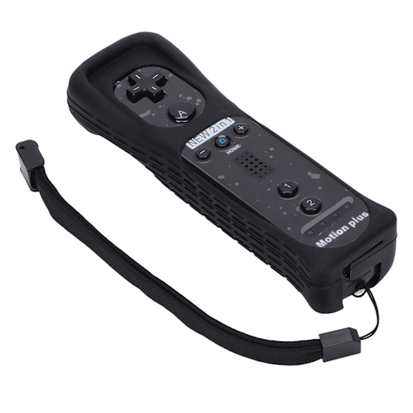 Fjernkontroll vibrasjonslydfunksjon spillhåndtak spillkonsolltilbehør med Motion Plus for Wii UBlack