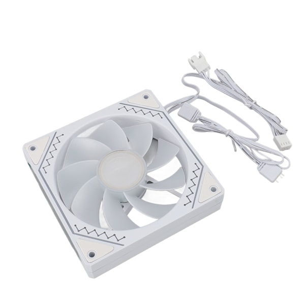120mm chassifläkt ARGB chassifläkt 5V 3-stifts ARGB LED kylfläkt för CPU-kylare CPU vattenkylare dator omvänd blad vit