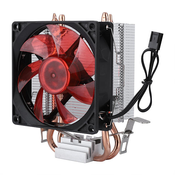 Punainen Cold Storm CT-2U 3Pin 2100 RPM Kaksi kuparista lämpöputkea CPU-jäähdytin 4P Lämpötilan säätö
