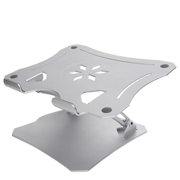 Justerbart bärbart laptopstativ, skrivbordsstativ för bärbar dator, surfplatta, kylbas, silver