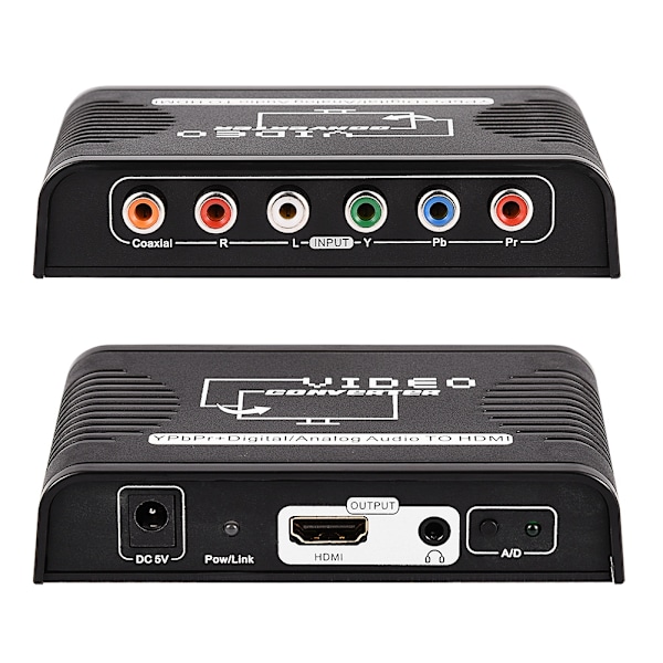 1080P Färgkomponent YPbPr till HDMI för PS3/ PS4/XBOX Konverteradapter