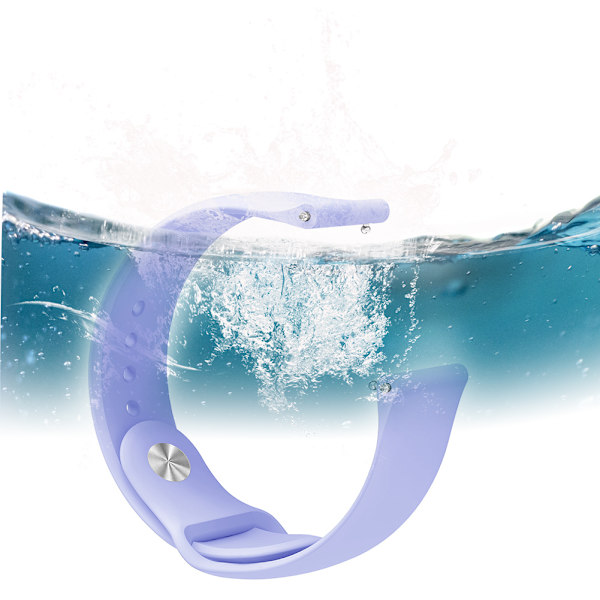 Snygg silikonklockarmband med spänne i rostfritt stål för Active 3 Move hr-klocka (lila)