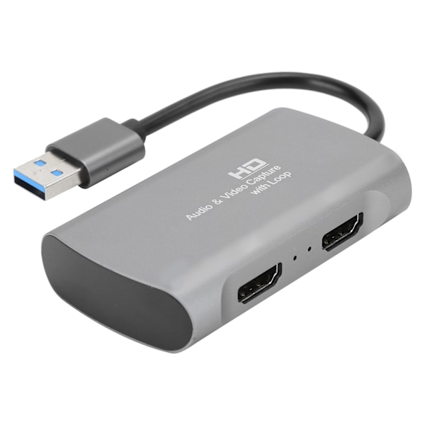 HD Audio Video Capture HDMI til HDMI 4K USB2.0 1080P Spil Live Streaming Kort Sølvgrå 231