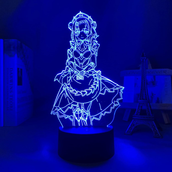 3D LED Lys Genshin Impact Akryl LED Lampe Spil 3dnatlys