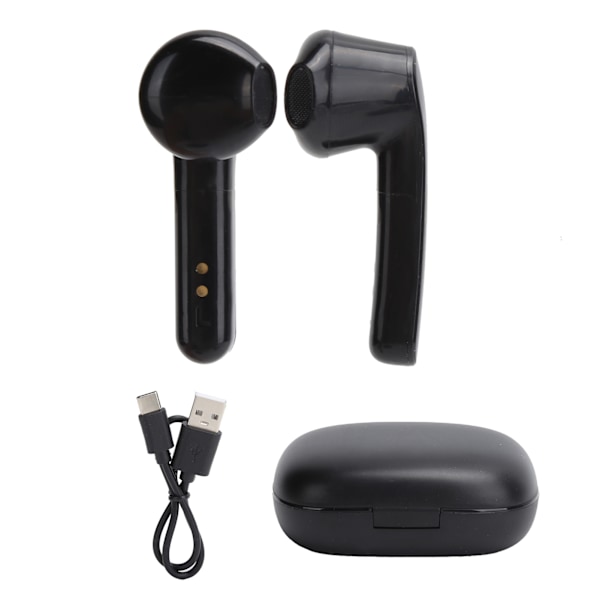 Wireless Bluetooth 5.1 Earbuds TWS Half in Ear Stereo Earphone with Charging CaseBlack