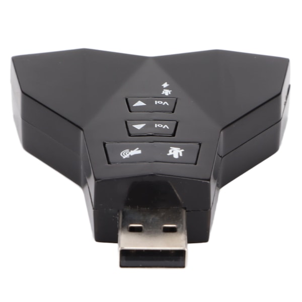 USB-lydkort Virtuell 7.1-kanals Ekstern Stereo Lydadapter for PS4 Bærbar PC Hodetelefon