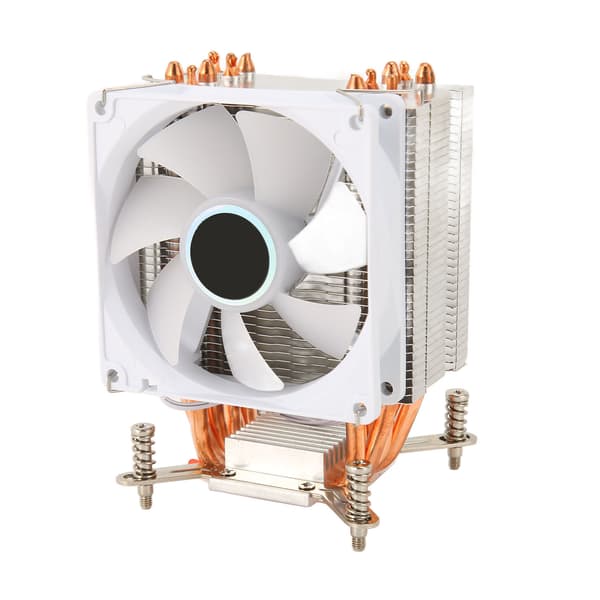 CPU Luftkøler 3.5in 7 Blade 6 Varmerør 3pin 12VDC 48CFM 22dB CPU Køleventilator til 2011 Bundkort med Bagplade