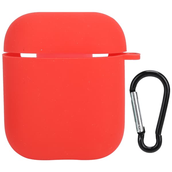 Silikonebeskyttelse med karabinhage til IOS Earbuds II Bluetooth-headset - Rød