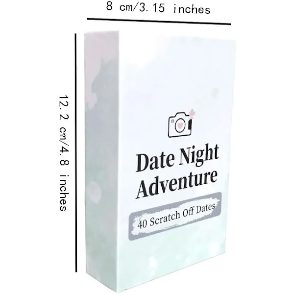 Date Night Adventure, 40 Skraplottspel för Par, Unik Present till Pojkvän, Flickvän, Fru, Man, Särskild Jubileums- eller Födelsedagspresent