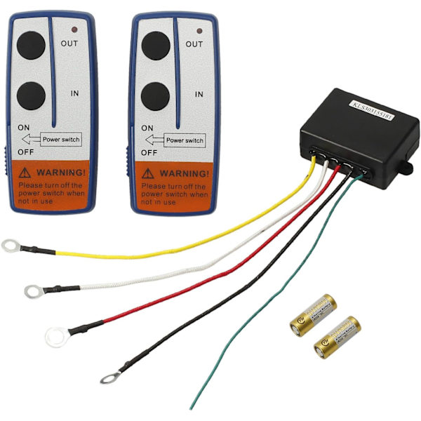 2 stk. Trådløs vinsjfjernkontroll 12V, robust, fjernkontrollrekkevidde 100''/ 30m, med indikatorlys for JEEP ATV SUV