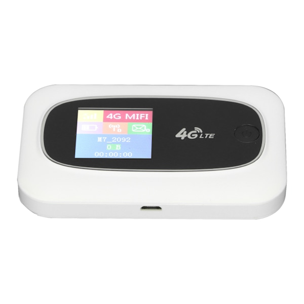 4G WiFi Hotspot Reise-Router LED-Display-Bildschirm Wireless-Router mit SIM-Kartensteckplatz für Smartphone Laptop Weiß