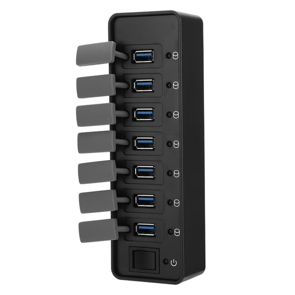 HB-8717U3 7-Port USB 3.0 HUB 12V 3A Output Splitter Computer Tilbehør