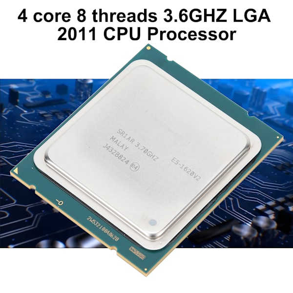 CPU-processor 4 kärnor 8 trådar 3,6 GHz LGA 2011 officiell version passar för Intel Xeon E5-1620